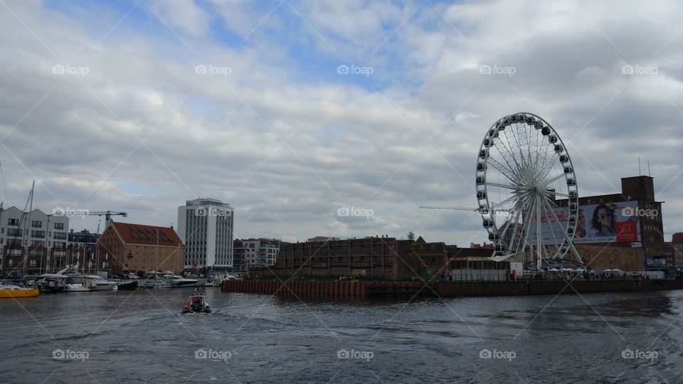 Water, River, Ferris Wheel, City, Travel