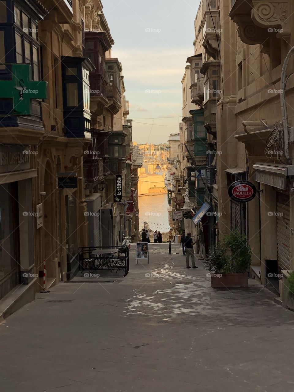 A fantastic sunset view of one of Valletta’s many hilly streets. 
