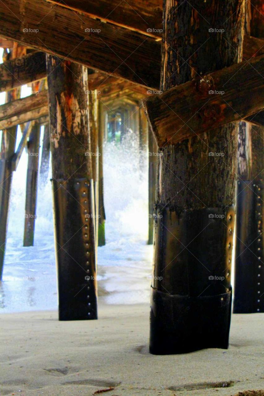 waves under the pier