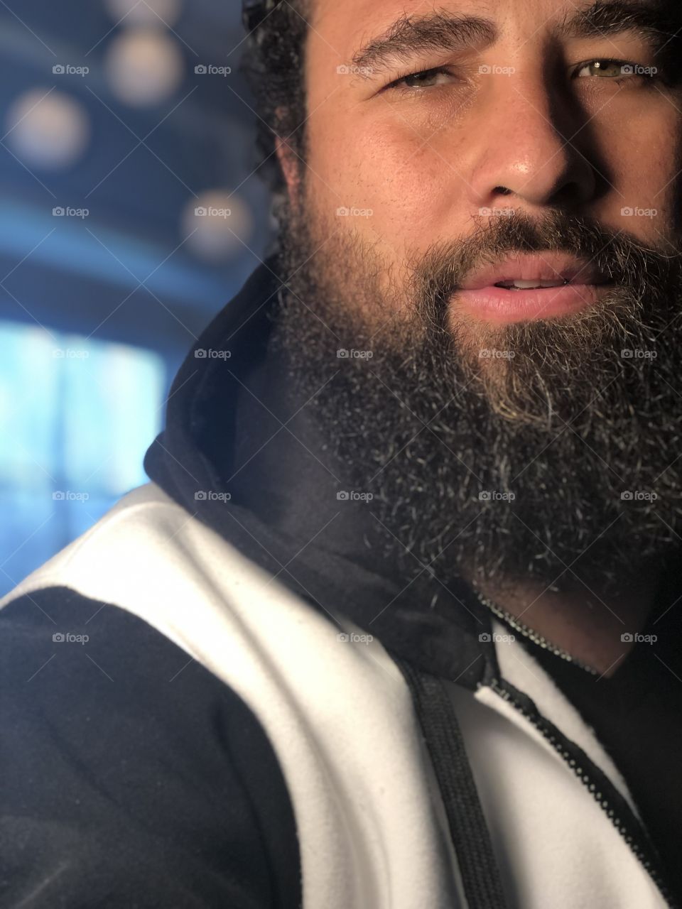 Man beard concerned 
