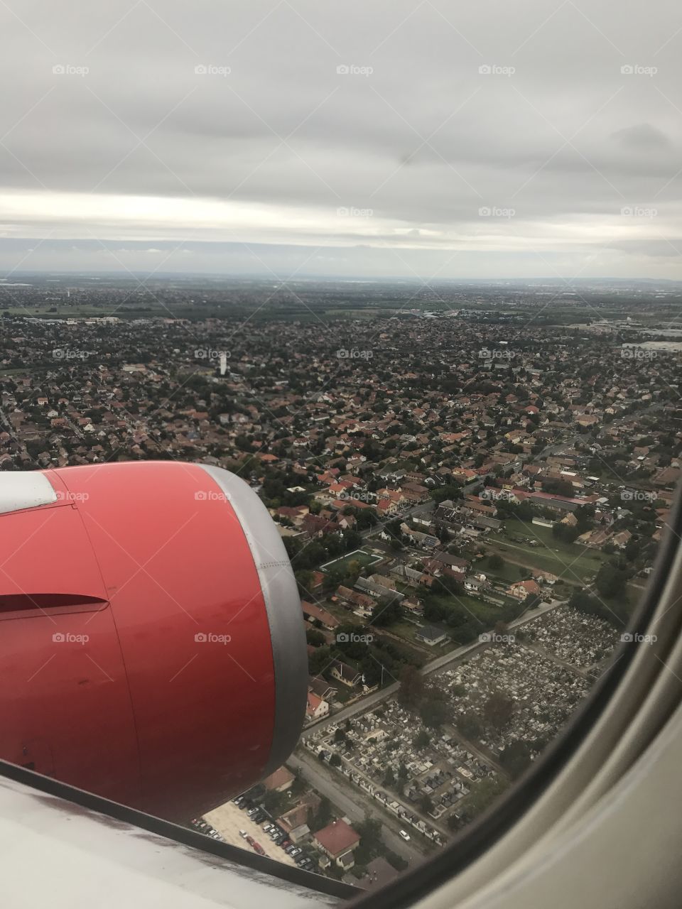 Flying into Budapest 