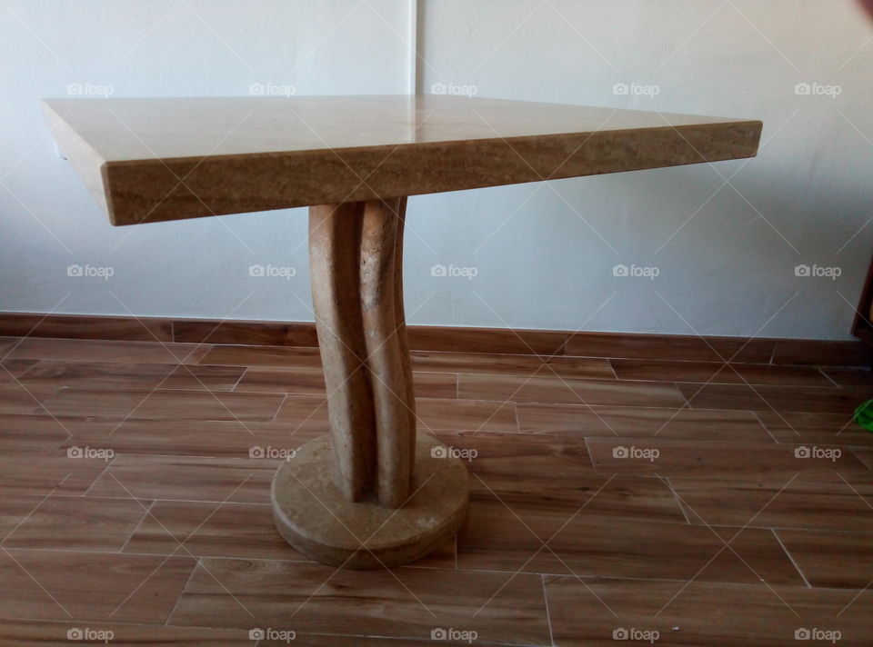 Hand made stone table