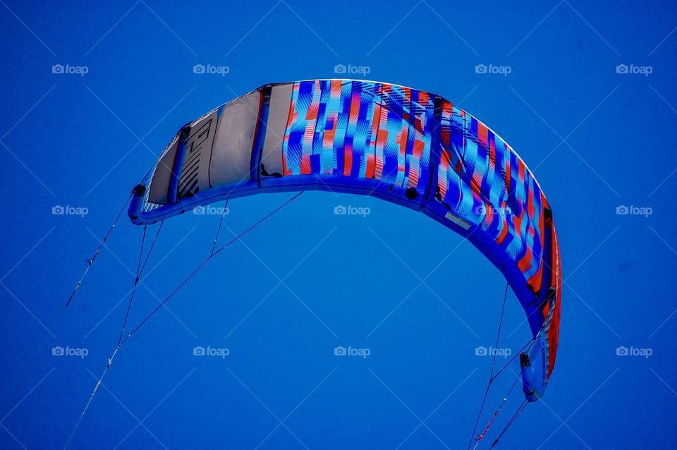 Blue and orange pipe in the sky