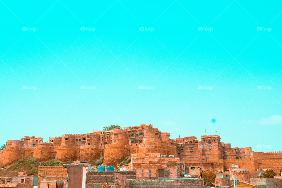 this is jaisalmer city fort in india known as the golden fort of india. picture was captured by me with Nikon d3300 at 22mm focal length