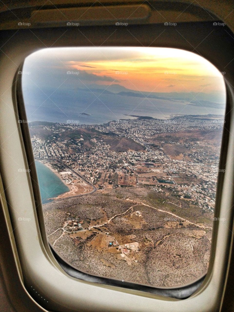 Landing in Athens, Greece