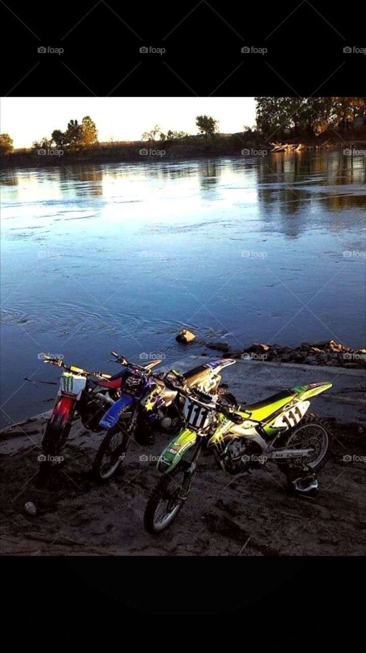 dirtbikes by the river