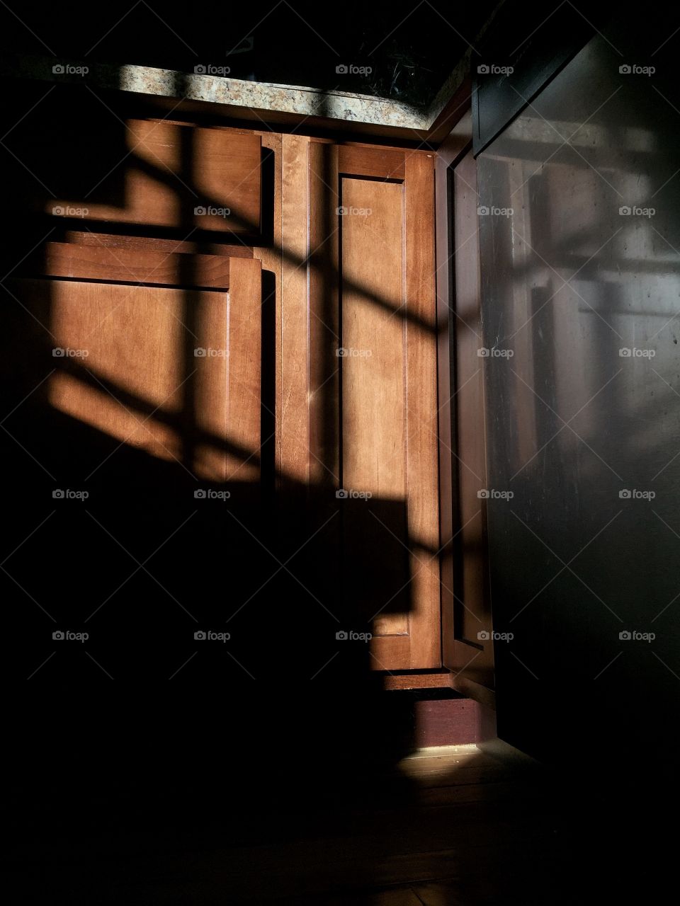 Shadows in kitchen