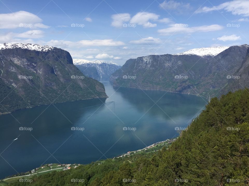 Beautiful fjord in flam, Norway 