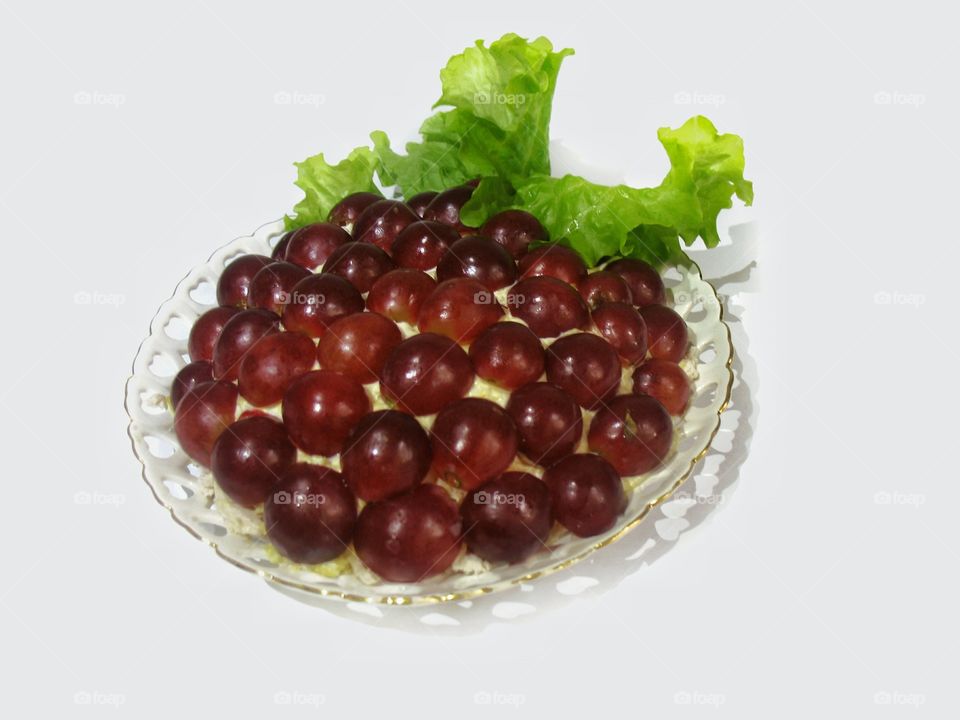 chicken salad with grapes еда салат куриный с виноградом