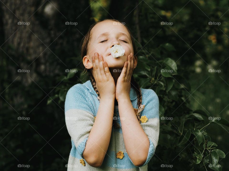 Portrait of cute little girl 