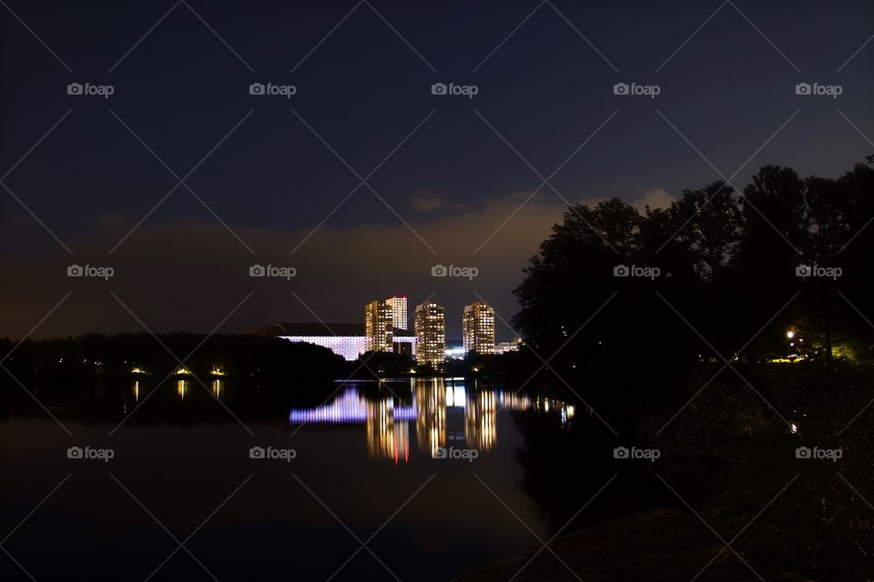 Arena Staden, Solna, Sweden  at night