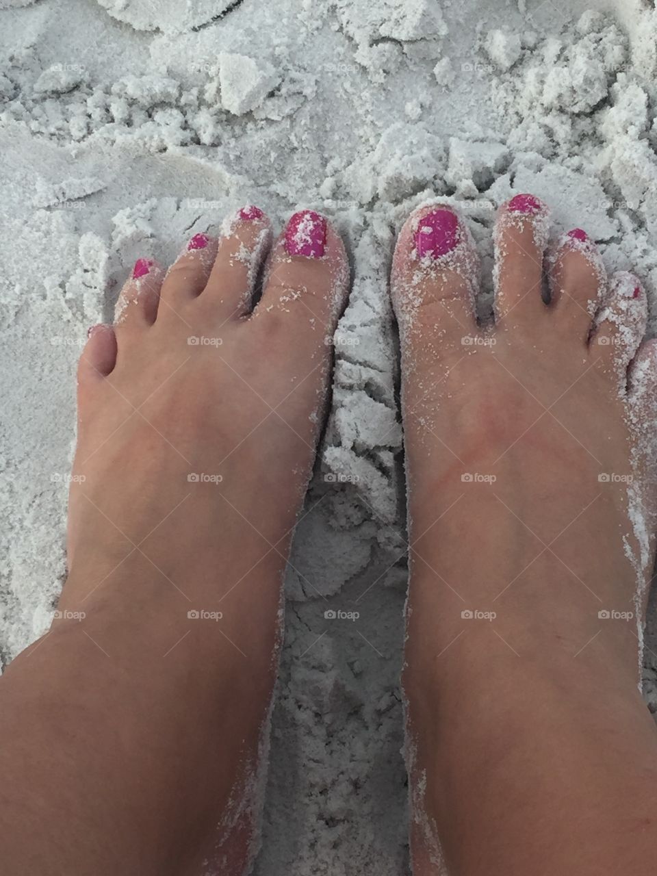 Relaxing with my toes in the sand