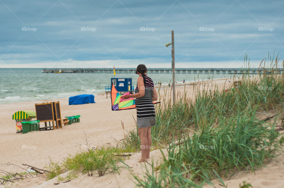 Outdoors activities on the beach 