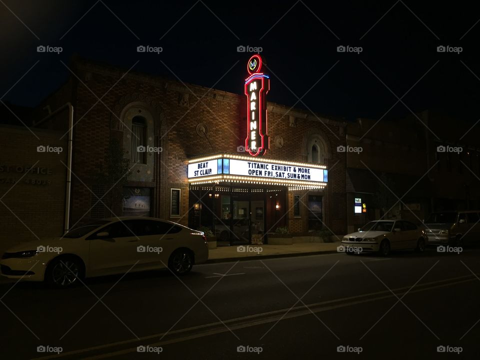 Mariner theater in Marine City, Michigan. 