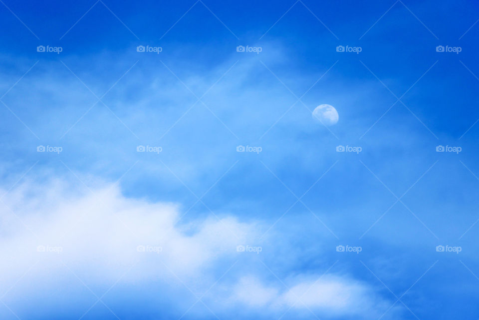 Moon and clouds