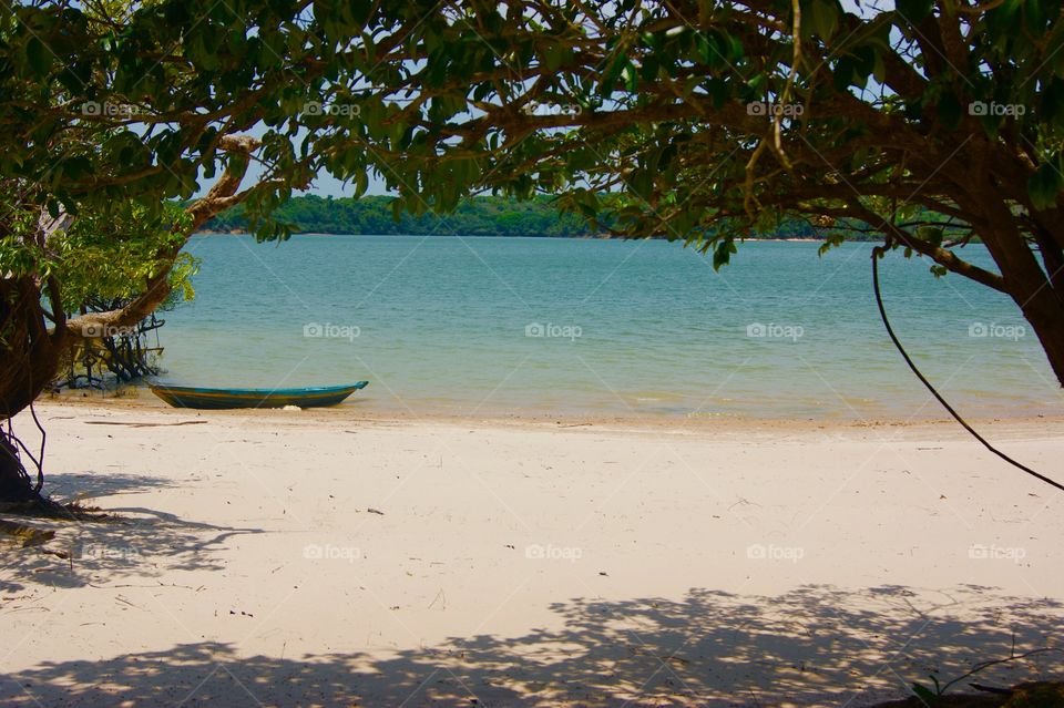 A deserted beach in Santarem 