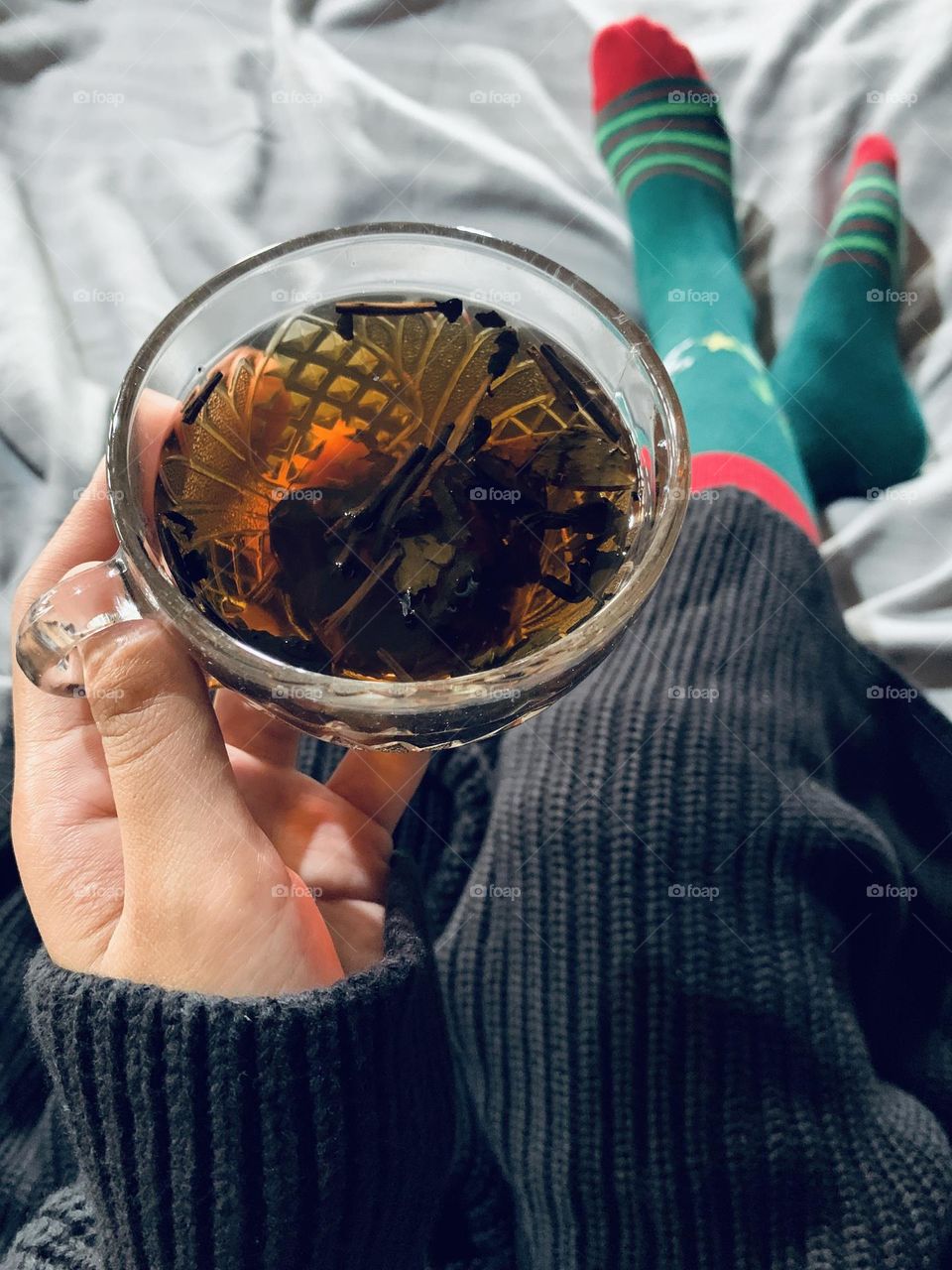 drink jasmine tea in winter