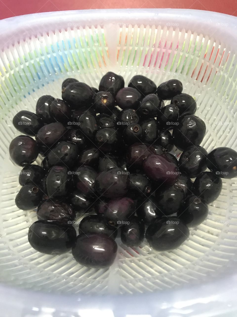 Jambolan plum, Java plum, Jambul or Called Wa from the market.