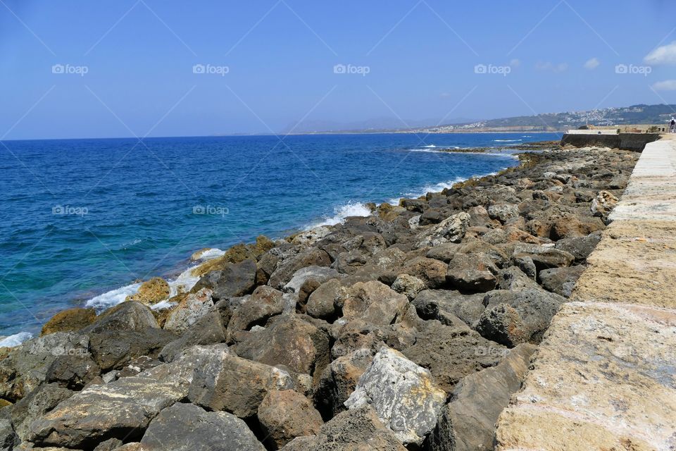 Mediterranean coast in Crete