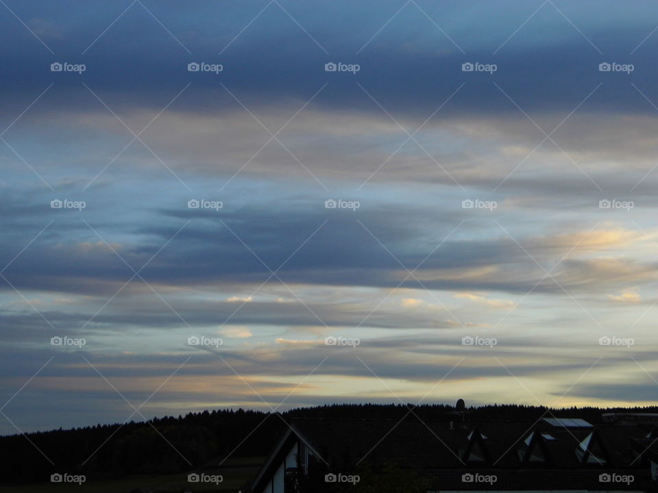 beautiful sky in the evening