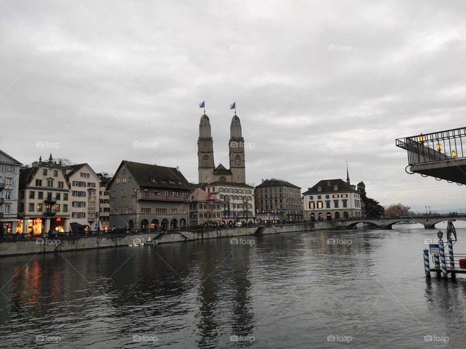 Zurich Switzerland Grossmunster cathedral
