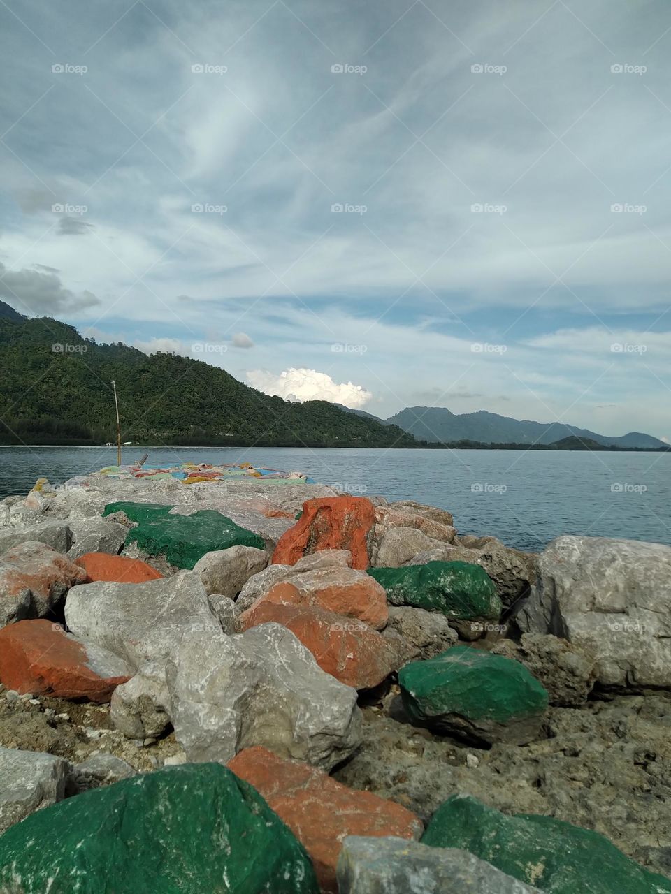 View landscape the beach of Aceh, Indonesia.