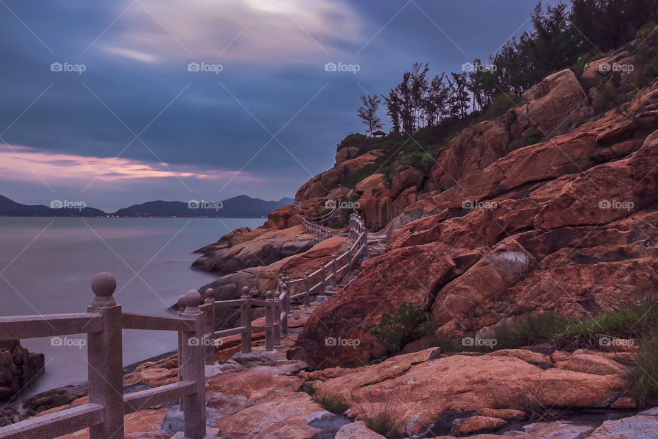 Coastal Trail Pathways after Sunset.