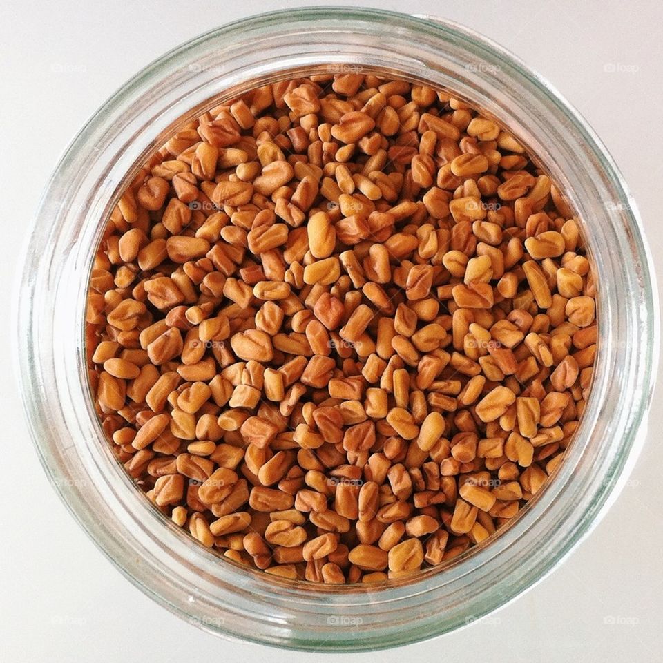 Fenugreek in a jar