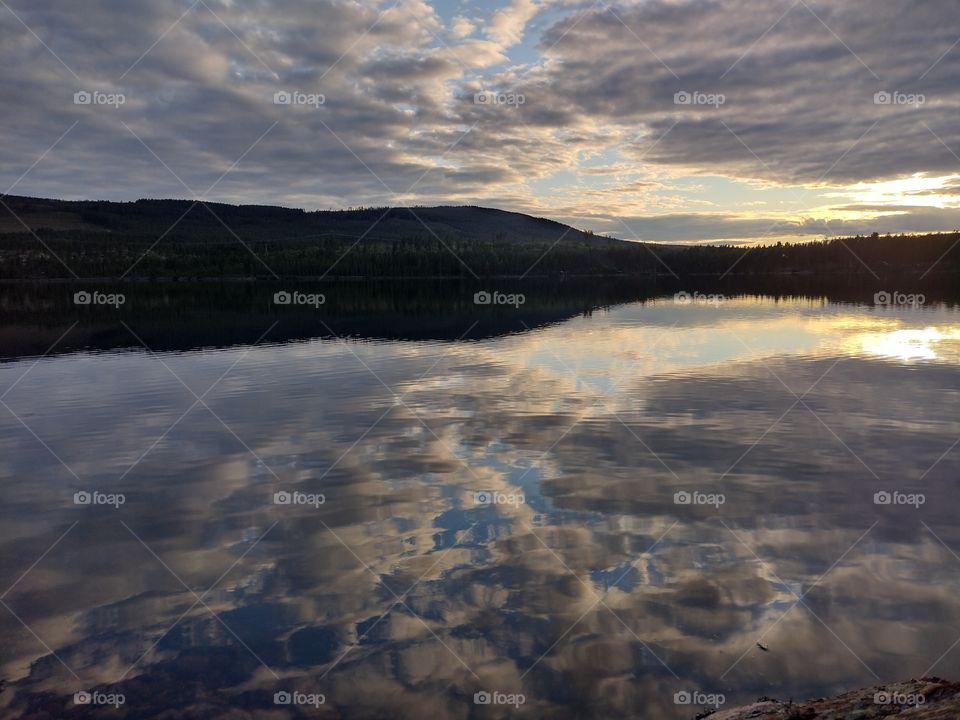 Swedish nature. Lake reflection