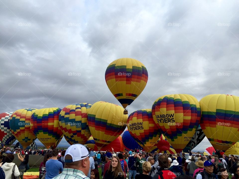 Balloon Fiesta 2015 ABQ. Up in the action, shot of some great colorful balloons!
