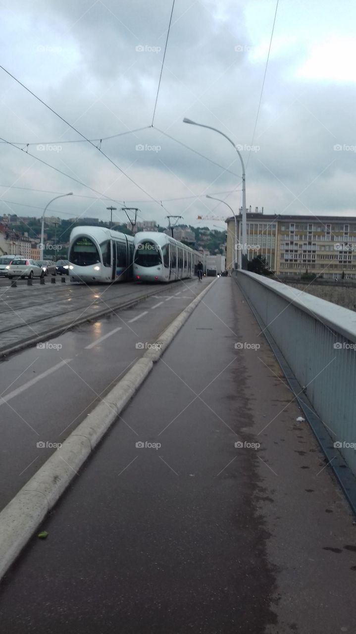 The tramwy of Lyon