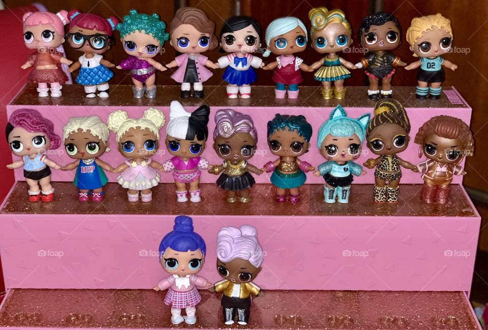 girl's room. Dolls collection 