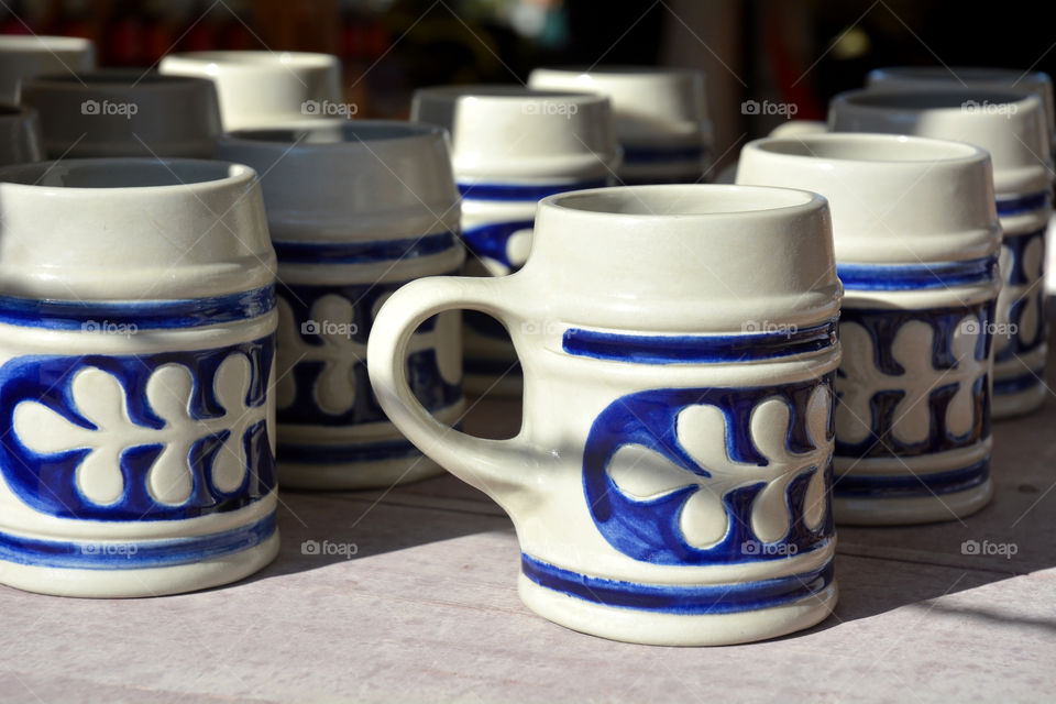 Tankard cups at colonial Williamsburg. 