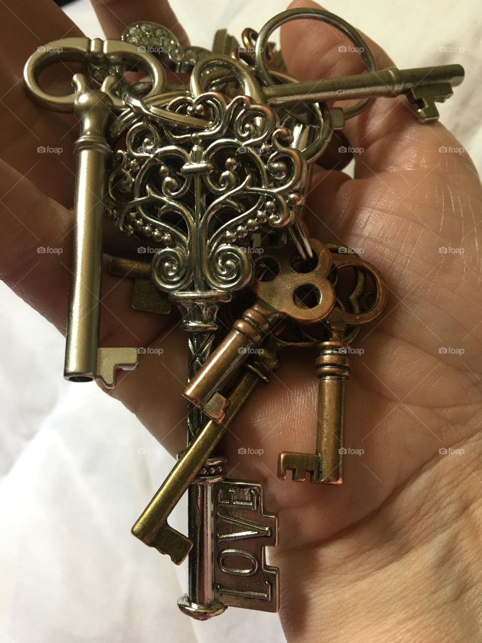 Handful of vintage keys