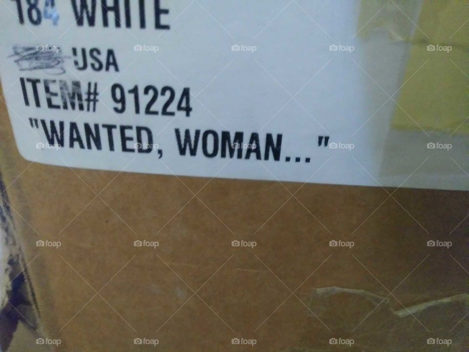 woman wanted boxes