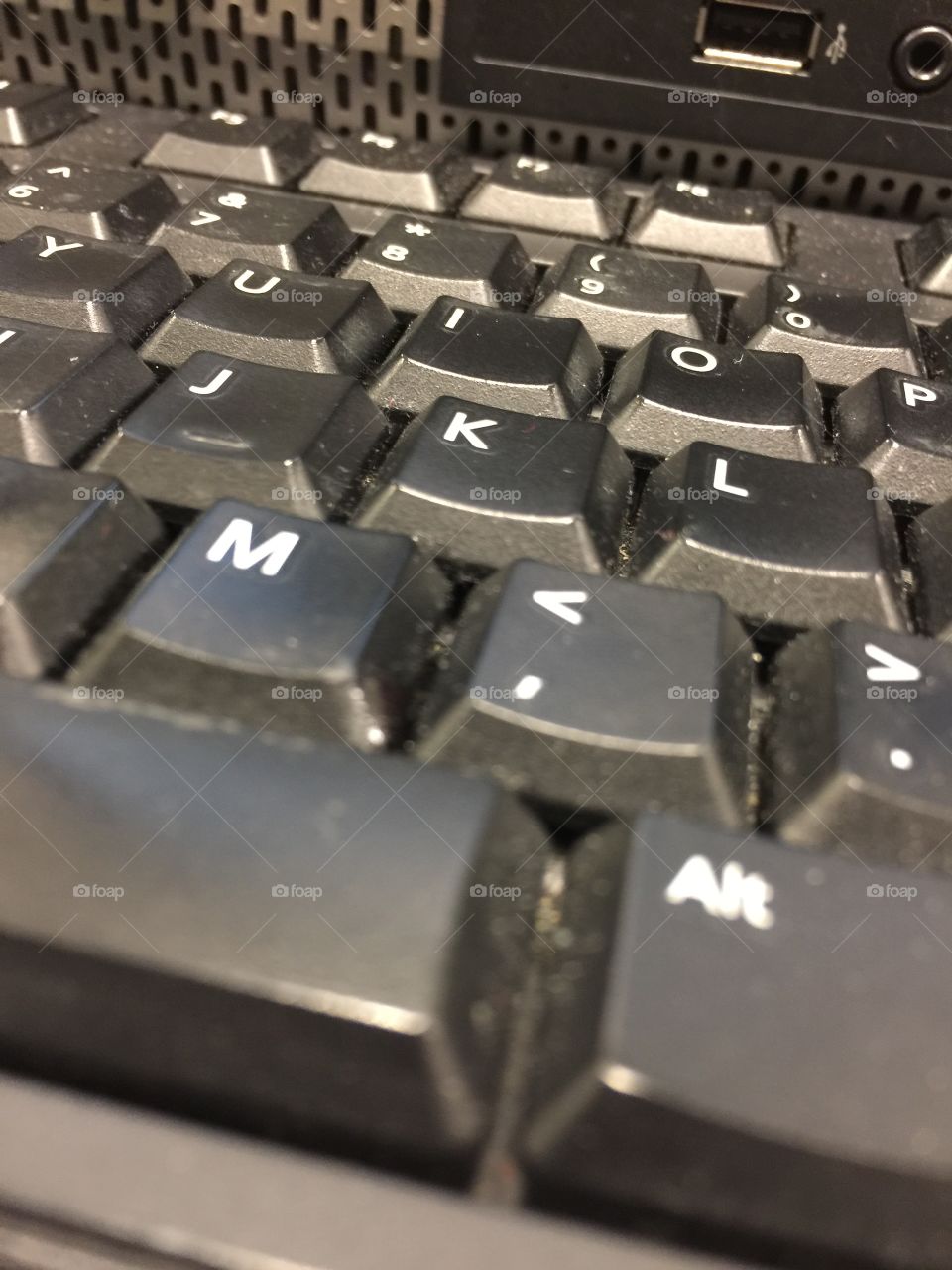 Close up to a keyboard 