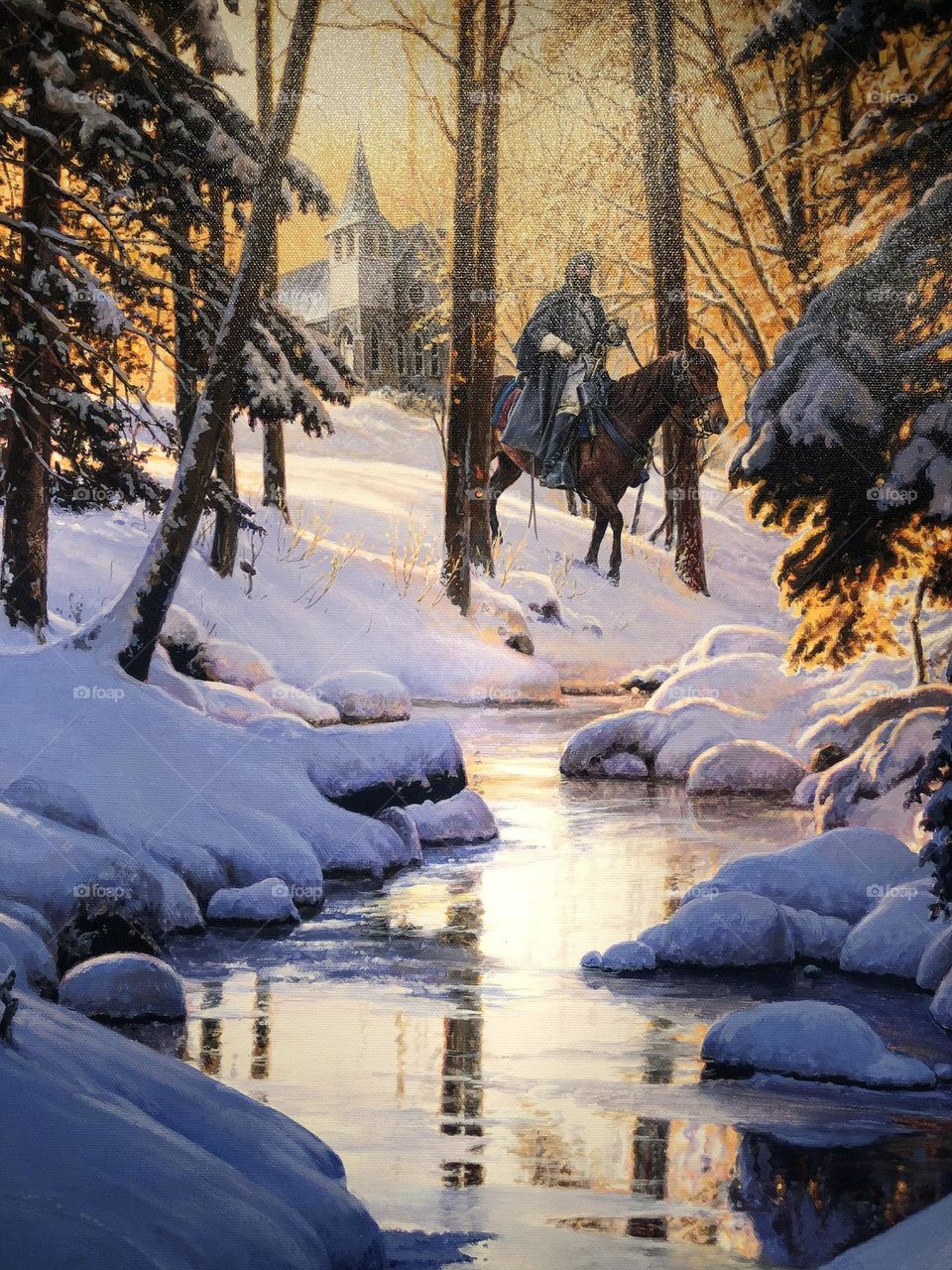 Zoomed in on the painting - See the details of the Art work 