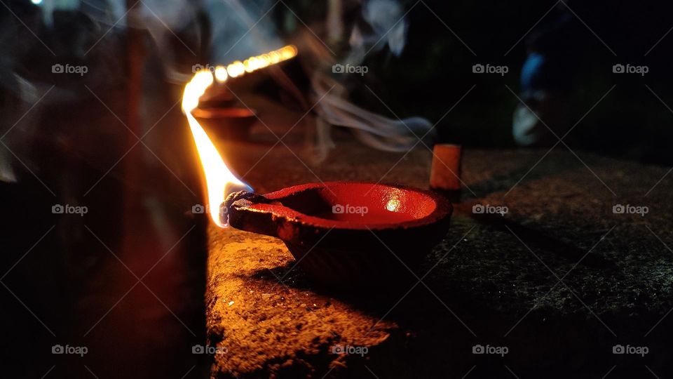 Beautiful Diya lighting