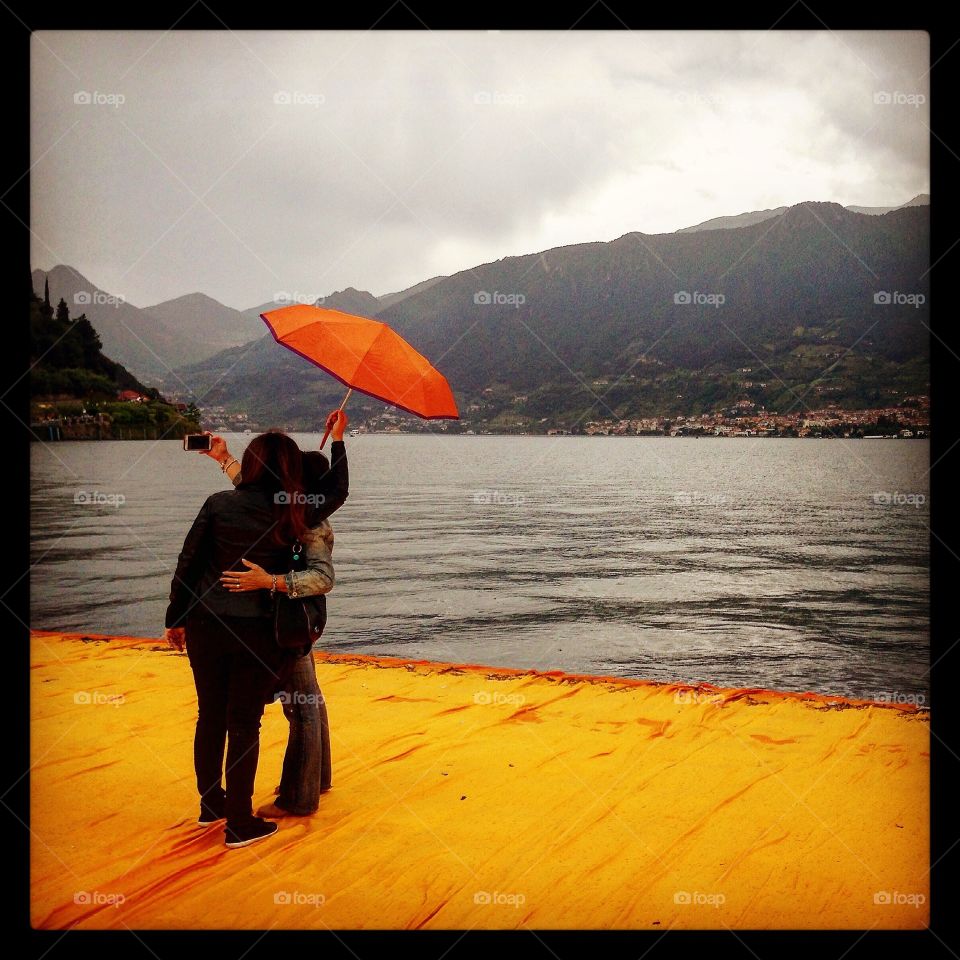 The Floating Piers by Christo, Lake Iseo, Italy