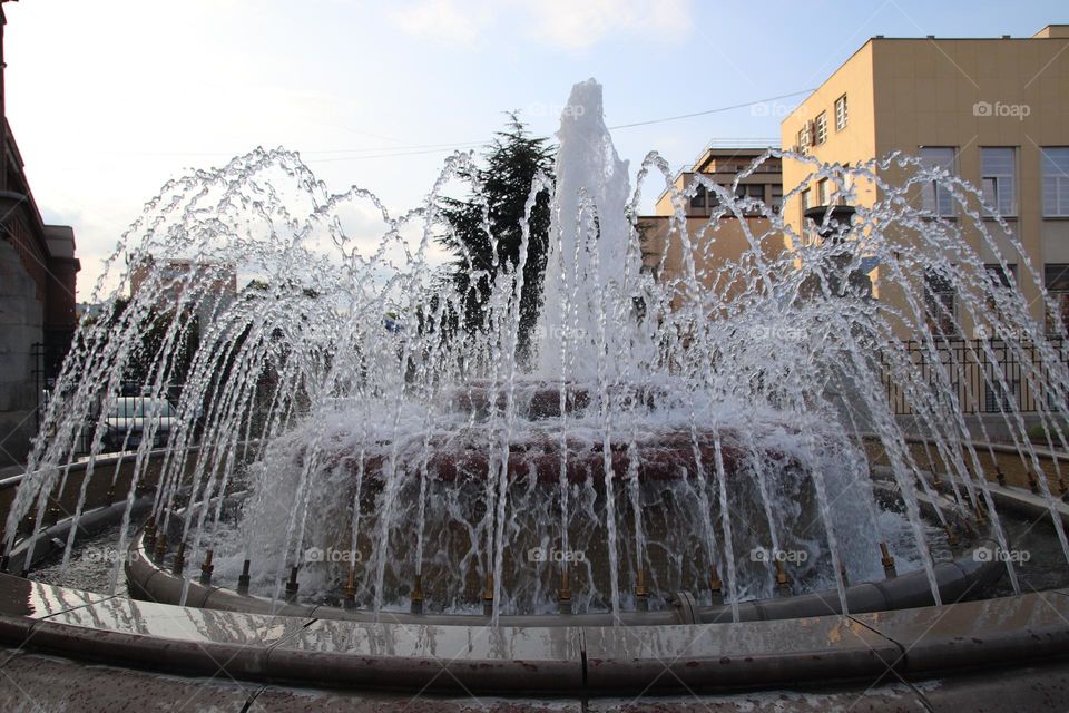 A water jets in The fontaine