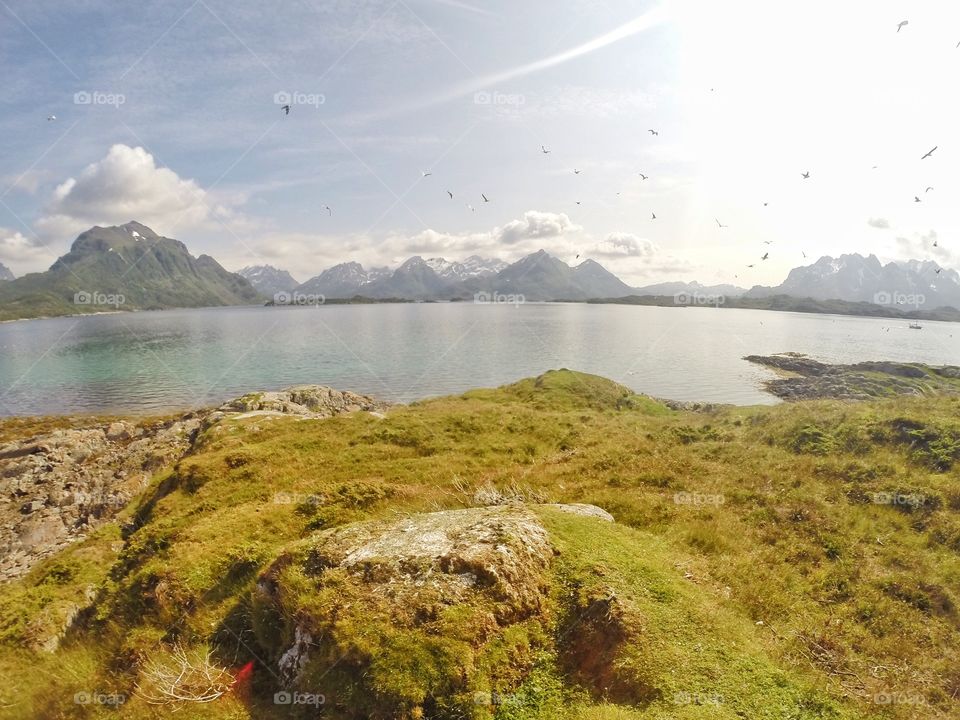 This is a tiny island where we stopped to have a lunch. It was nice to have a break and step on a hard soil. 