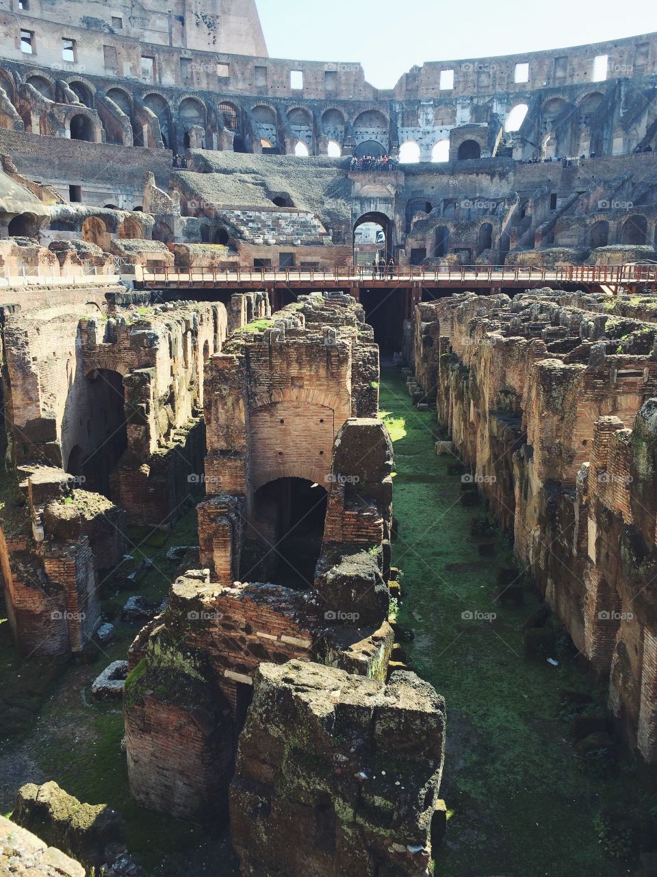 Tunnels of the colosseum; Rome, Italy.
