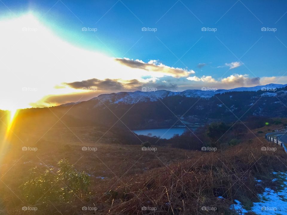 Snow capped mountain 