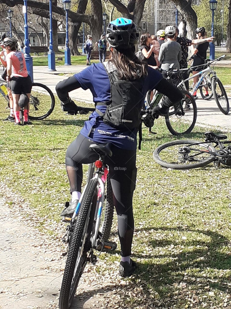 ciclista lista para salir