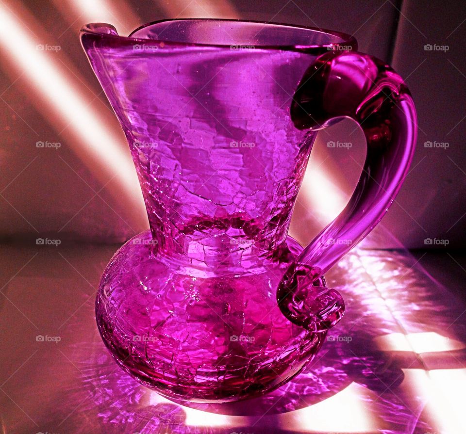 Antique pink vase