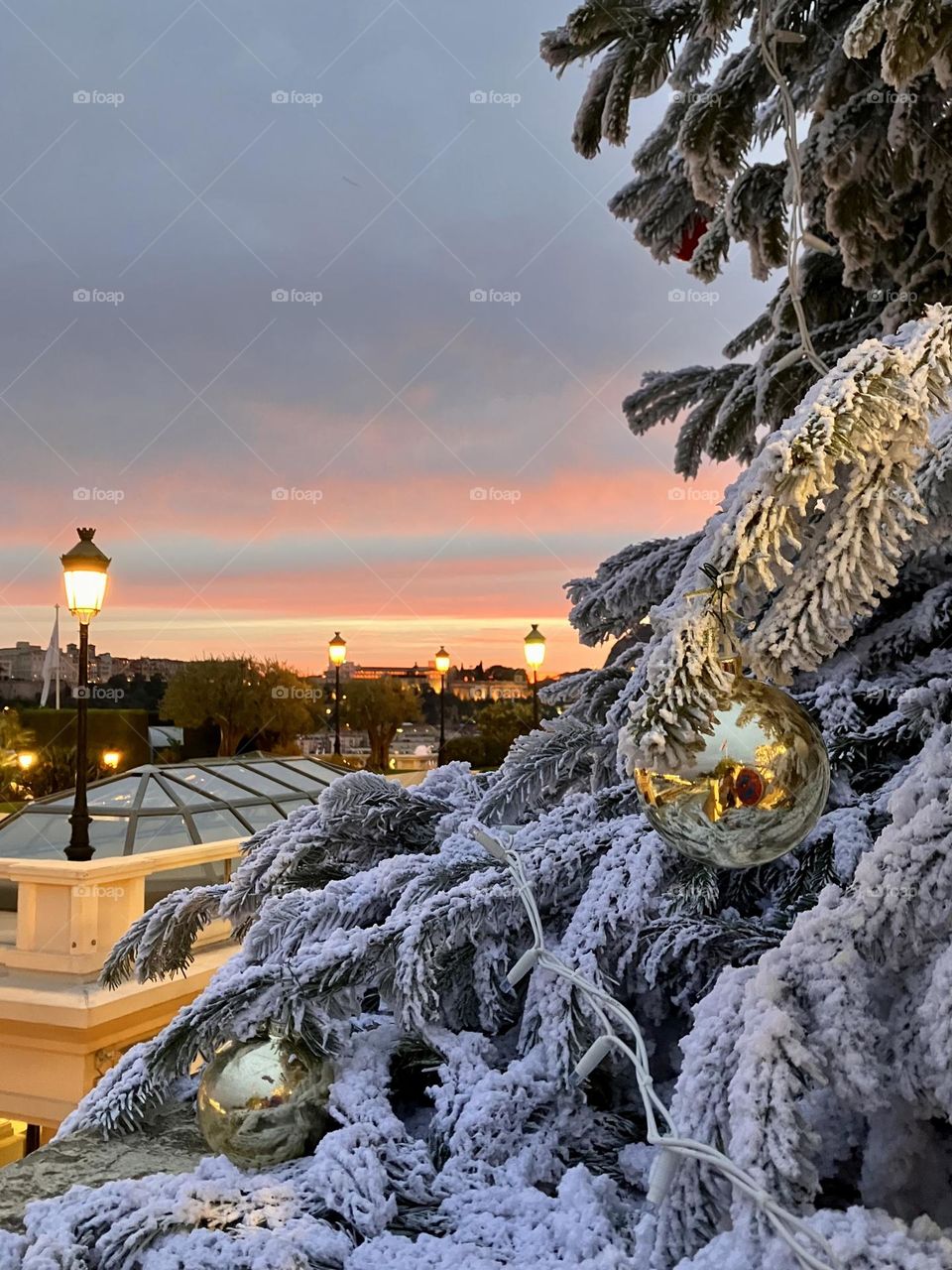 Winter sky at evening 