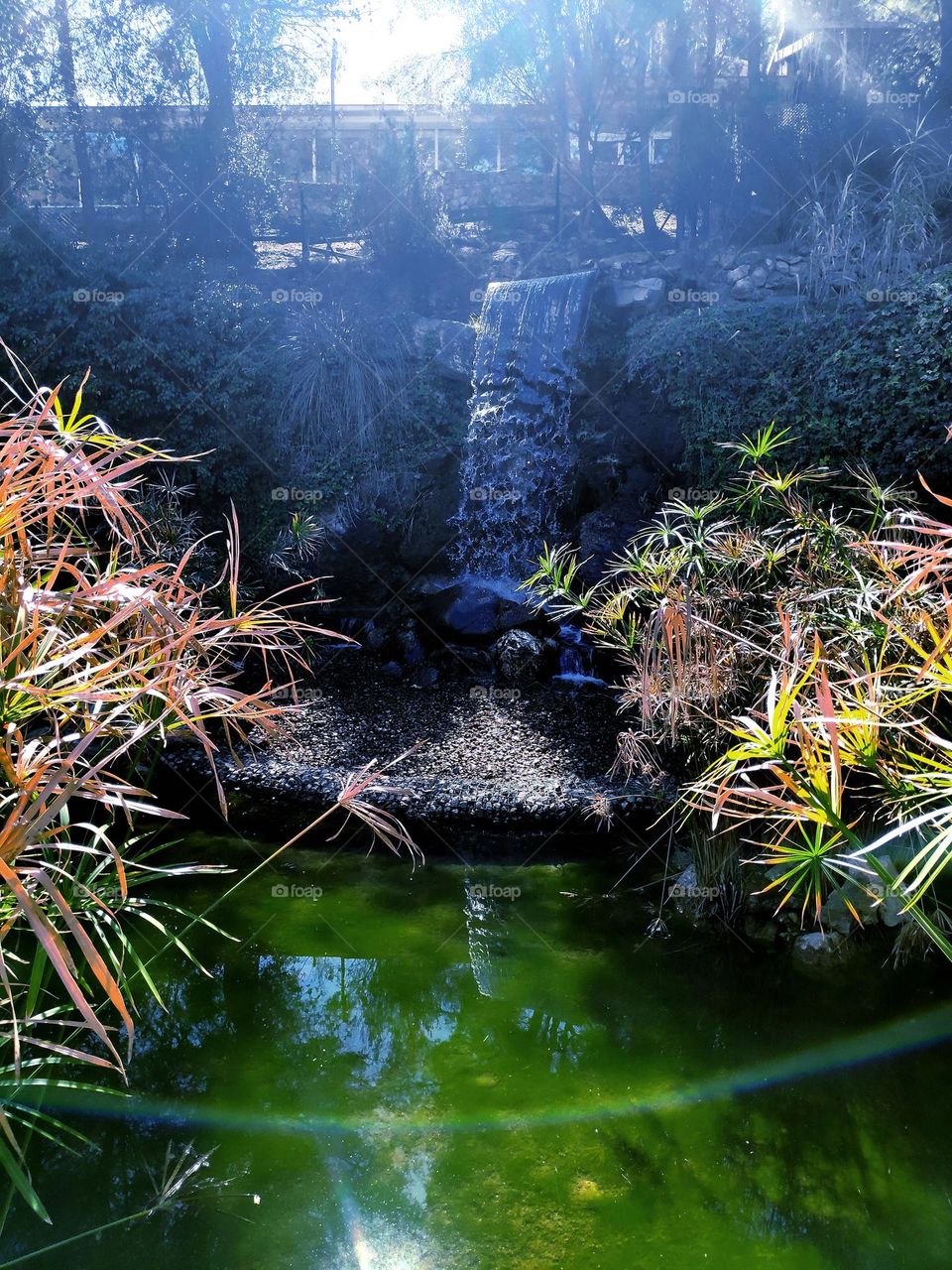 Waterfall reflection