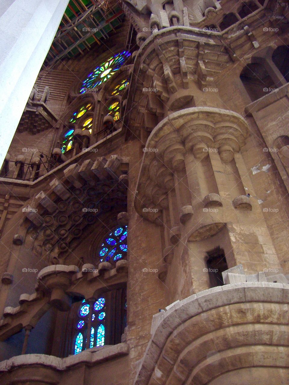 Stained glass in Sagrada Familia