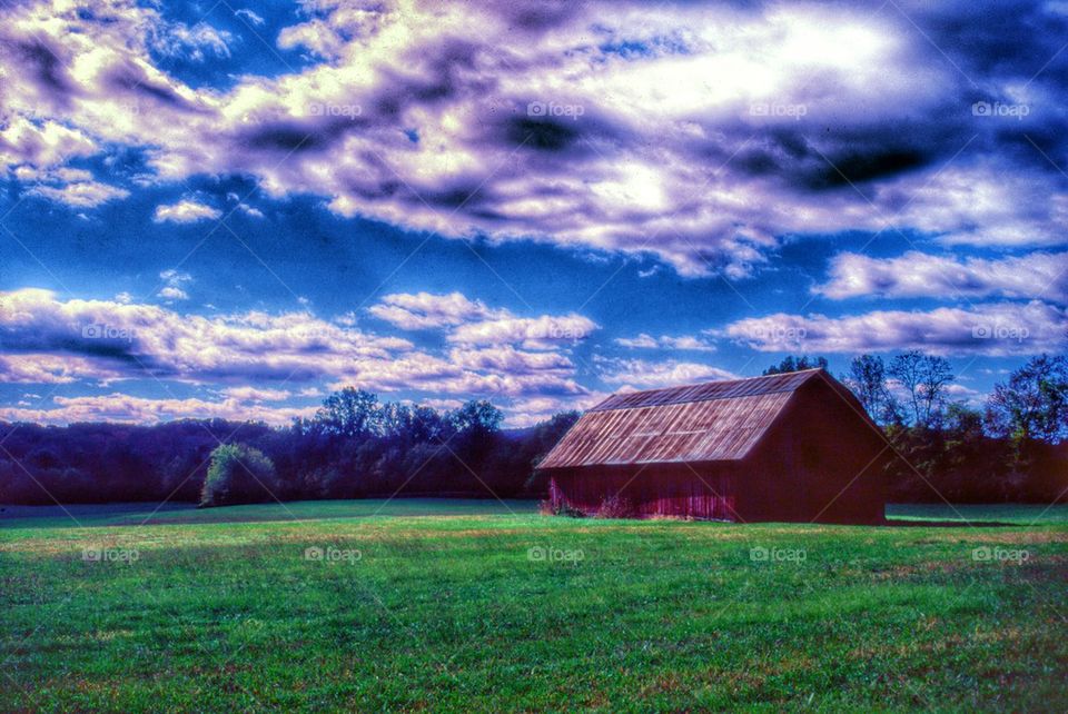 old red barn