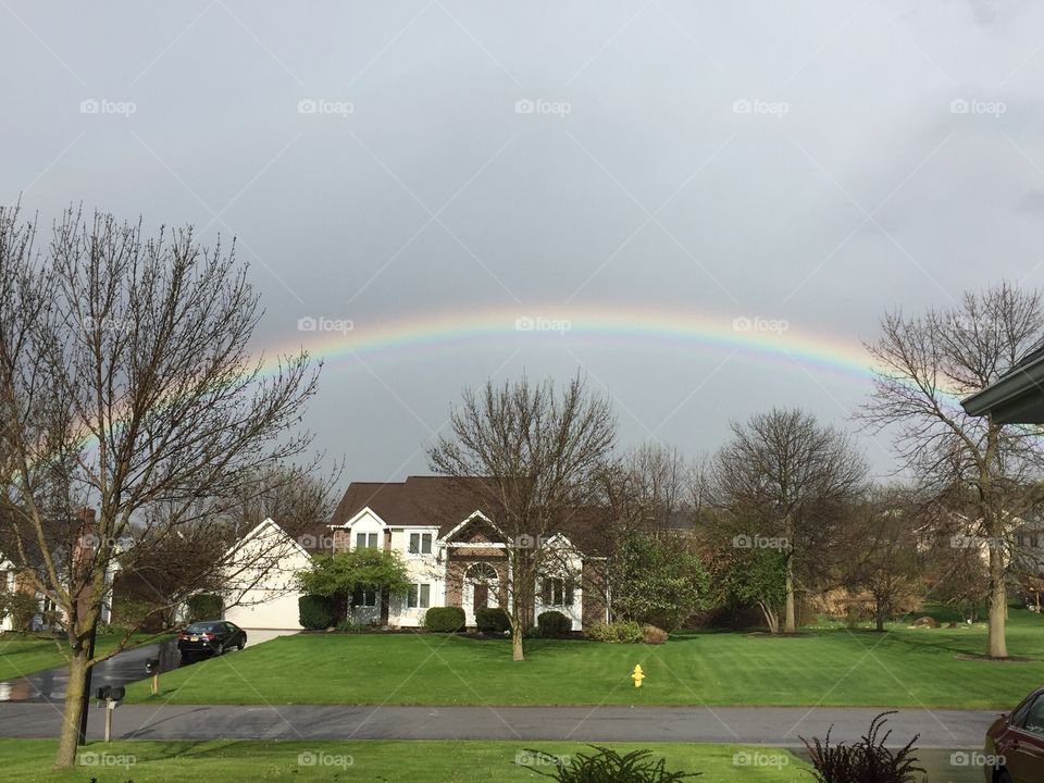 Rainbow across the street
